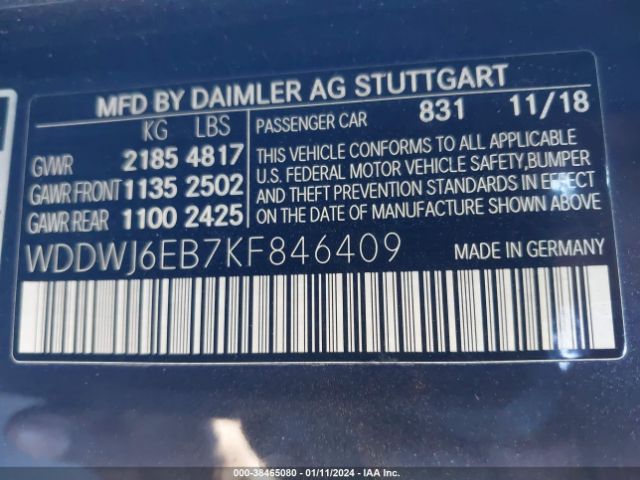 Photo 8 VIN: WDDWJ6EB7KF846409 - MERCEDES-BENZ AMG C 43 