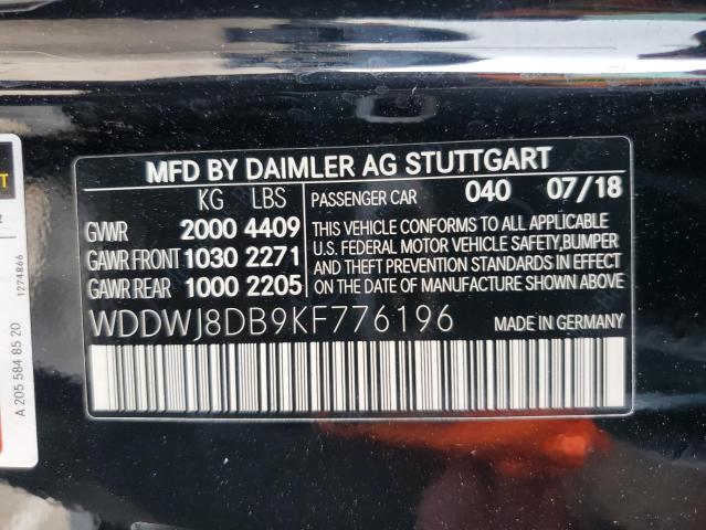 Photo 11 VIN: WDDWJ8DB9KF776196 - MERCEDES-BENZ C 300 