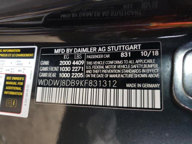 Photo 9 VIN: WDDWJ8DB9KF831312 - MERCEDES-BENZ C 300 