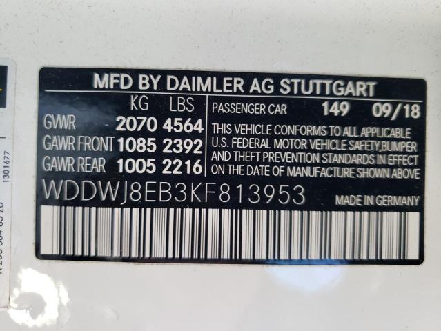 Photo 9 VIN: WDDWJ8EB3KF813953 - MERCEDES-BENZ C 300 4MAT 