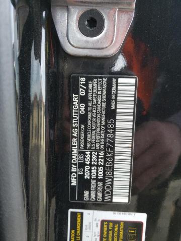 Photo 11 VIN: WDDWJ8EB6KF778485 - MERCEDES-BENZ C-CLASS 