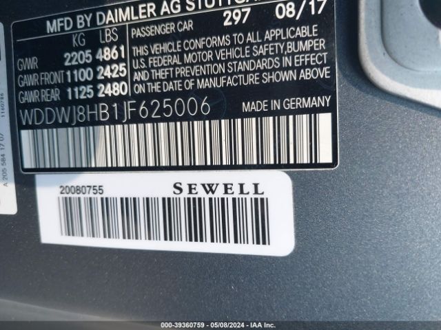 Photo 8 VIN: WDDWJ8HB1JF625006 - MERCEDES-BENZ AMG C 63 