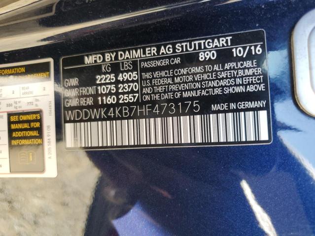 Photo 11 VIN: WDDWK4KB7HF473175 - MERCEDES-BENZ C 300 4MAT 