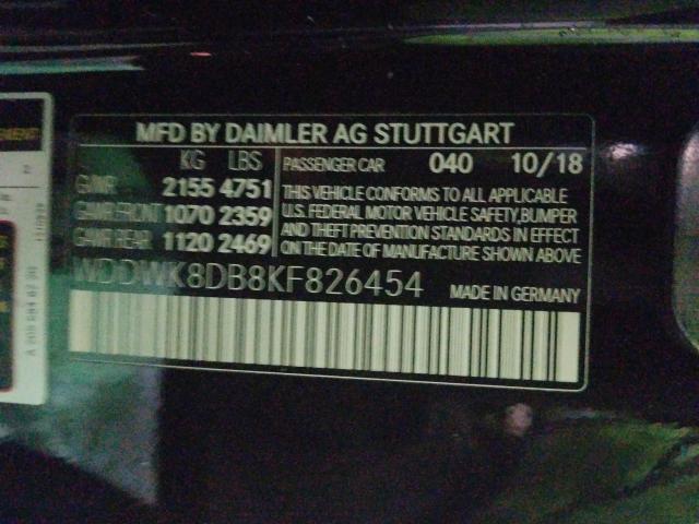 Photo 9 VIN: WDDWK8DB8KF826454 - MERCEDES-BENZ C 300 