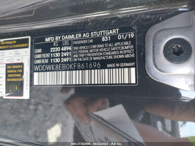 Photo 8 VIN: WDDWK8EB0KF861696 - MERCEDES-BENZ C 300 