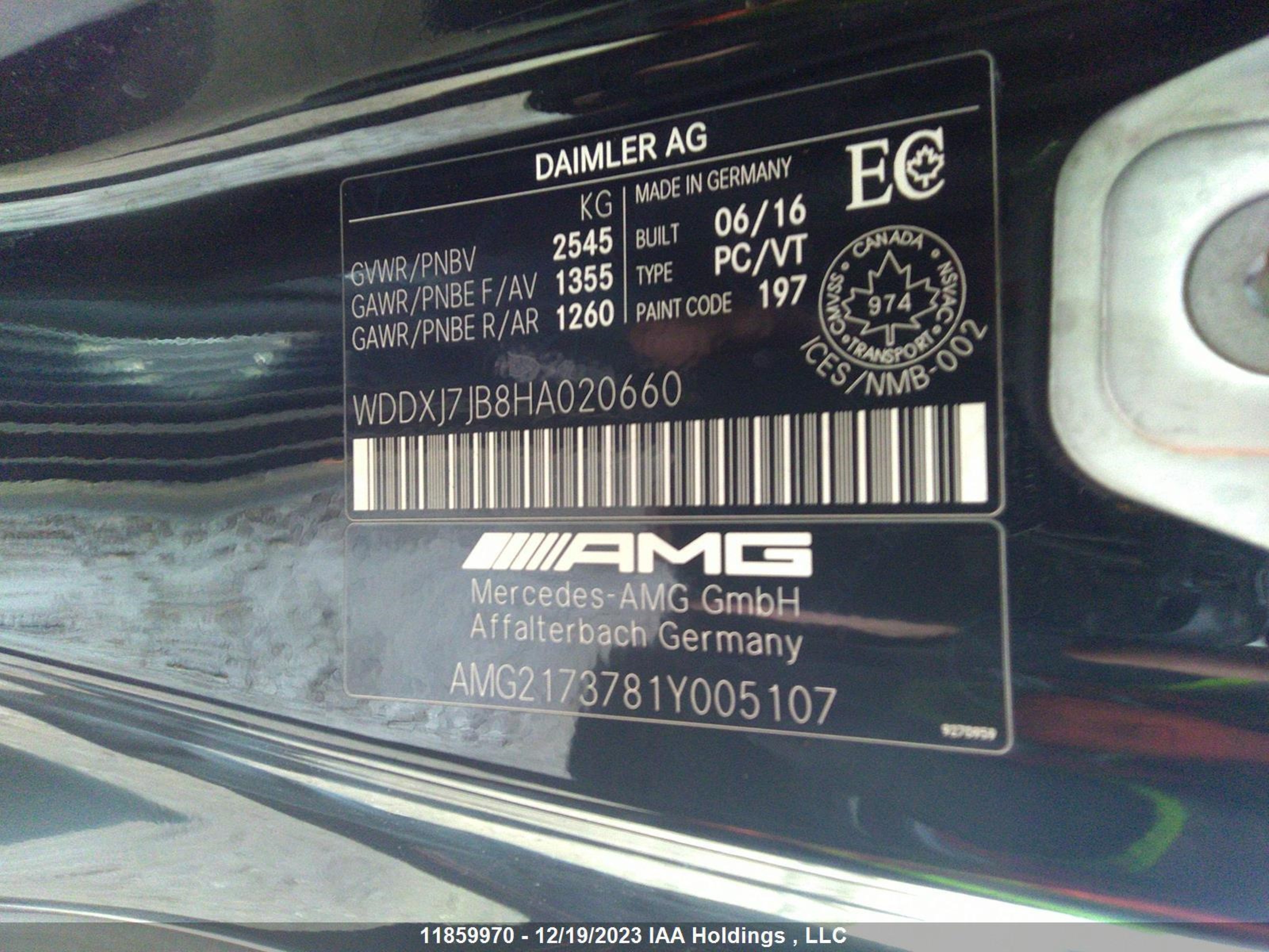 Photo 8 VIN: WDDXJ7JB8HA020660 - MERCEDES-BENZ S-KLASSE 