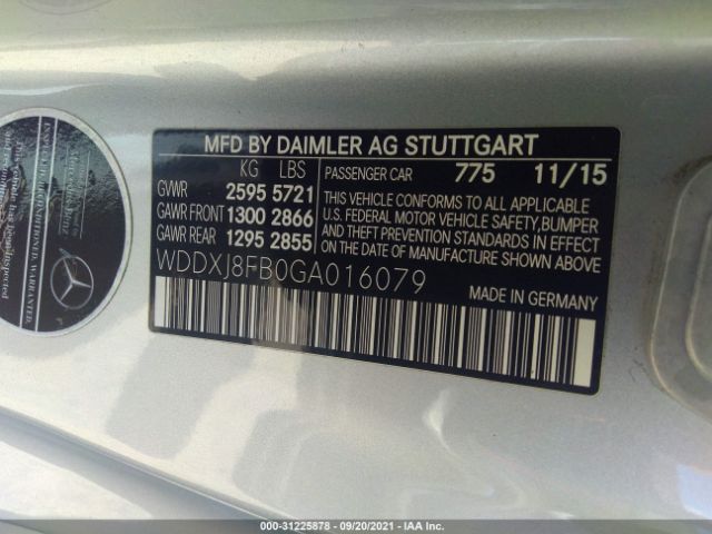 Photo 8 VIN: WDDXJ8FB0GA016079 - MERCEDES-BENZ S-CLASS 