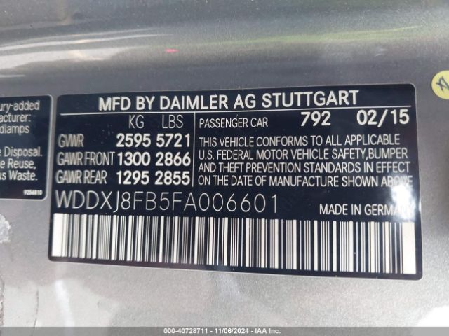 Photo 8 VIN: WDDXJ8FB5FA006601 - MERCEDES-BENZ S-CLASS 