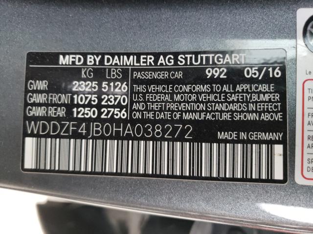 Photo 9 VIN: WDDZF4JB0HA038272 - MERCEDES-BENZ E300 