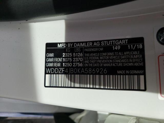 Photo 9 VIN: WDDZF4JB0KA586926 - MERCEDES-BENZ E 300 