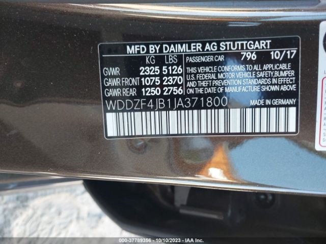 Photo 8 VIN: WDDZF4JB1JA371800 - MERCEDES-BENZ E 300 