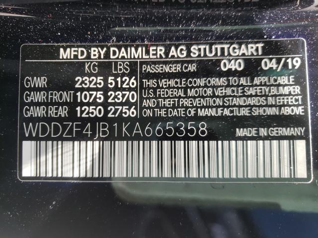 Photo 9 VIN: WDDZF4JB1KA665358 - MERCEDES-BENZ E 300 