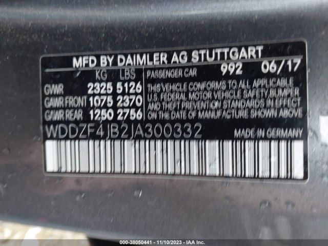 Photo 8 VIN: WDDZF4JB2JA300332 - MERCEDES-BENZ E 300 