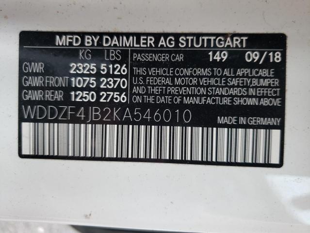 Photo 9 VIN: WDDZF4JB2KA546010 - MERCEDES-BENZ E 300 