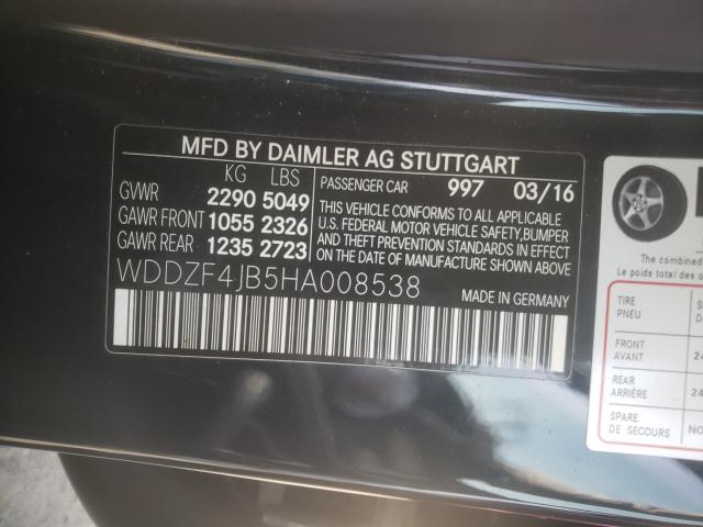 Photo 9 VIN: WDDZF4JB5HA008538 - MERCEDES-BENZ E-CLASS 