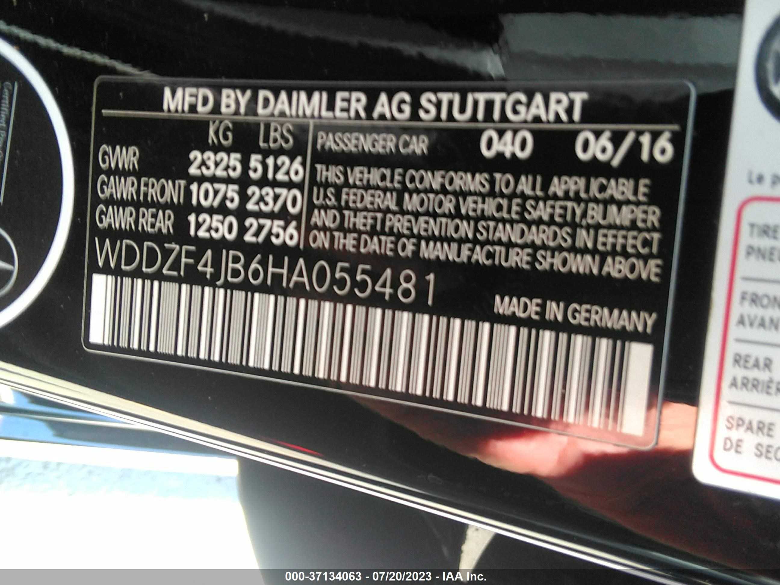 Photo 8 VIN: WDDZF4JB6HA055481 - MERCEDES-BENZ E-KLASSE 