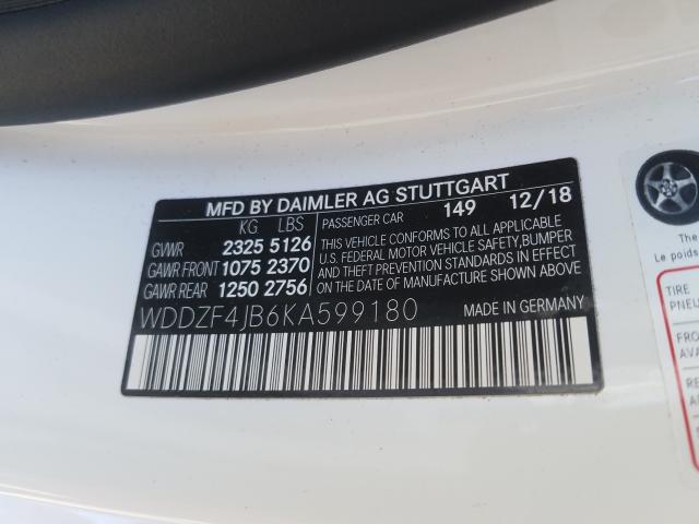 Photo 9 VIN: WDDZF4JB6KA599180 - MERCEDES-BENZ E 300 