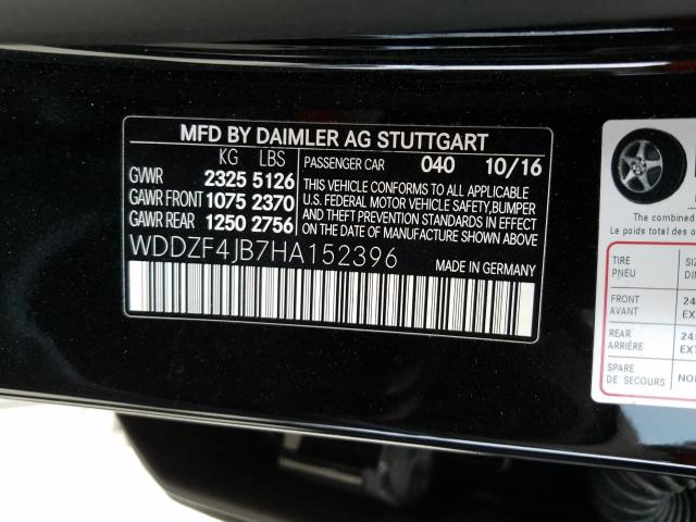 Photo 9 VIN: WDDZF4JB7HA152396 - MERCEDES-BENZ E 300 