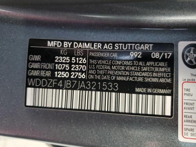 Photo 11 VIN: WDDZF4JB7JA321533 - MERCEDES-BENZ E-CLASS 