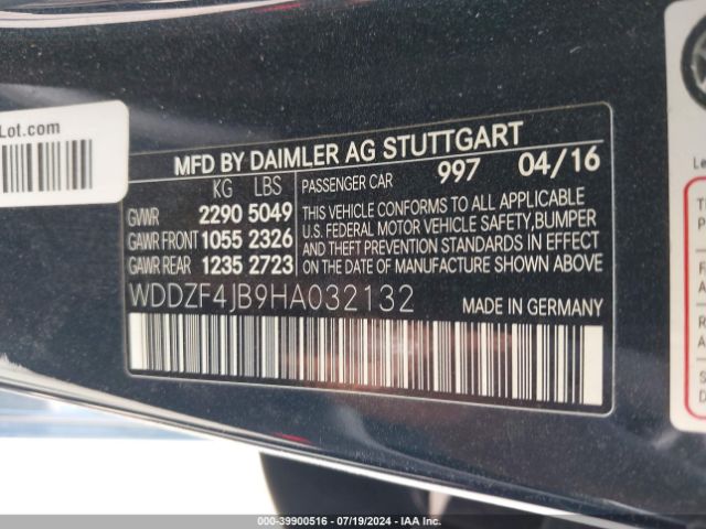 Photo 8 VIN: WDDZF4JB9HA032132 - MERCEDES-BENZ E-CLASS 