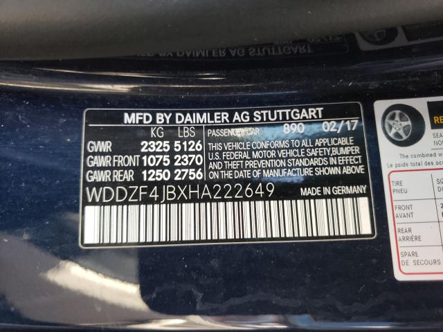 Photo 9 VIN: WDDZF4JBXHA222649 - MERCEDES-BENZ E 300 