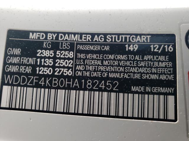 Photo 9 VIN: WDDZF4KB0HA182452 - MERCEDES-BENZ E 300 4MAT 