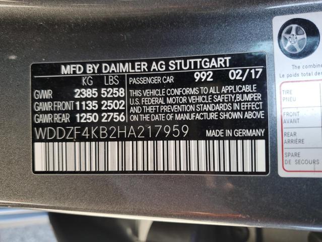 Photo 11 VIN: WDDZF4KB2HA217959 - MERCEDES-BENZ E-CLASS 