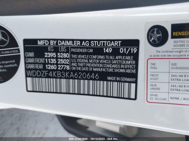 Photo 8 VIN: WDDZF4KB3KA620646 - MERCEDES-BENZ E 300 