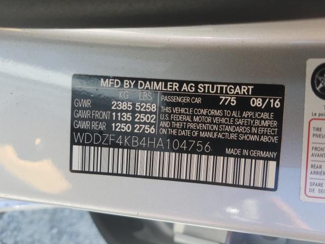 Photo 9 VIN: WDDZF4KB4HA104756 - MERCEDES-BENZ E 300 4MAT 