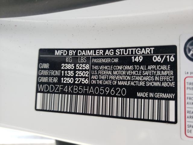 Photo 9 VIN: WDDZF4KB5HA059620 - MERCEDES-BENZ E 300 4MAT 