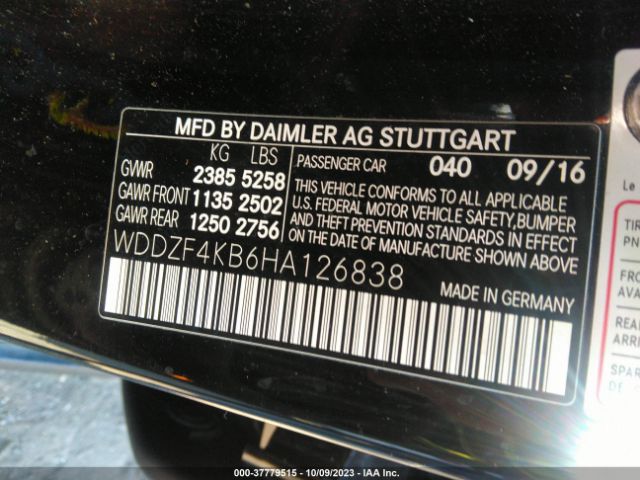 Photo 8 VIN: WDDZF4KB6HA126838 - MERCEDES-BENZ E 300 