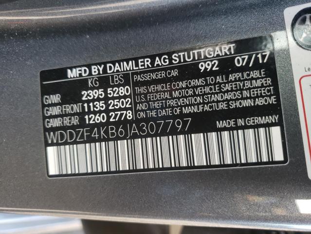 Photo 9 VIN: WDDZF4KB6JA307797 - MERCEDES-BENZ E 300 4MAT 