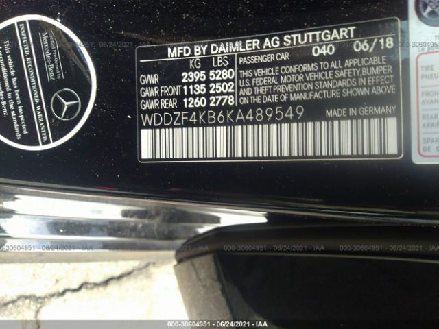 Photo 8 VIN: WDDZF4KB6KA489549 - MERCEDES-BENZ E-CLASS 