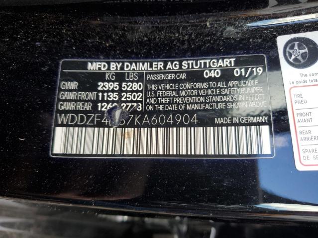 Photo 11 VIN: WDDZF4KB7KA604904 - MERCEDES-BENZ E-CLASS 