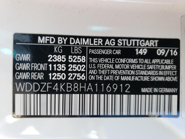 Photo 12 VIN: WDDZF4KB8HA116912 - MERCEDES-BENZ E 300 4MAT 