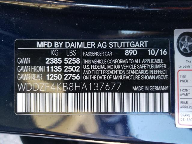 Photo 11 VIN: WDDZF4KB8HA137677 - MERCEDES-BENZ E-CLASS 