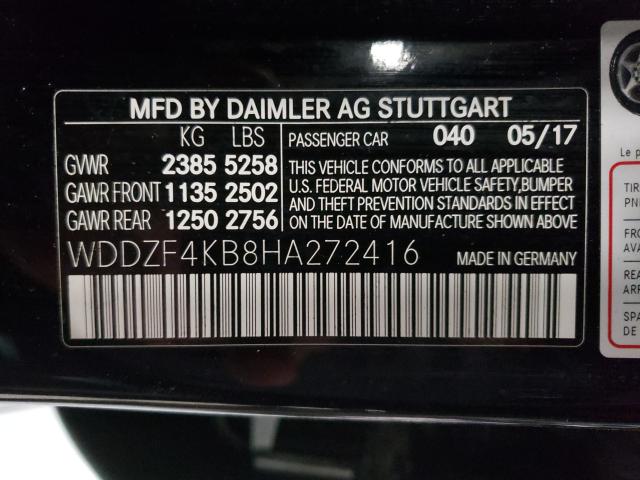 Photo 9 VIN: WDDZF4KB8HA272416 - MERCEDES-BENZ E 300 4MAT 