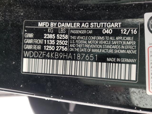 Photo 9 VIN: WDDZF4KB9HA187651 - MERCEDES-BENZ E 300 4MAT 