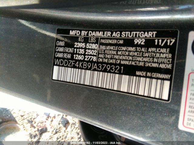 Photo 8 VIN: WDDZF4KB9JA379321 - MERCEDES-BENZ E 300 