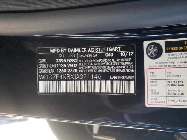 Photo 9 VIN: WDDZF4KBXJA371146 - MERCEDES-BENZ E 300 4MAT 