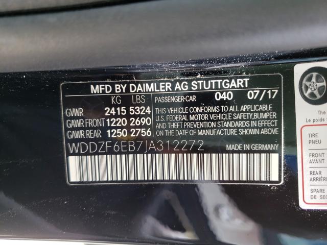 Photo 9 VIN: WDDZF6EB7JA312272 - MERCEDES-BENZ E 43 4MATI 