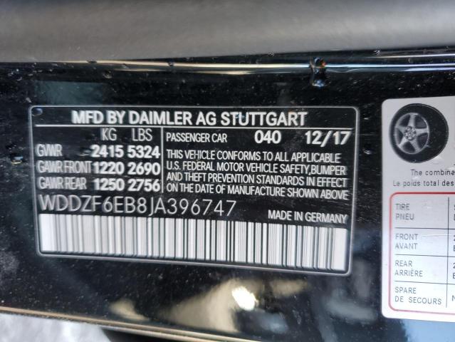 Photo 11 VIN: WDDZF6EB8JA396747 - MERCEDES-BENZ E-CLASS 