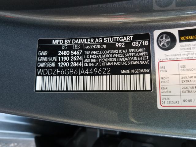 Photo 9 VIN: WDDZF6GB6JA449622 - MERCEDES-BENZ E 400 4MAT 