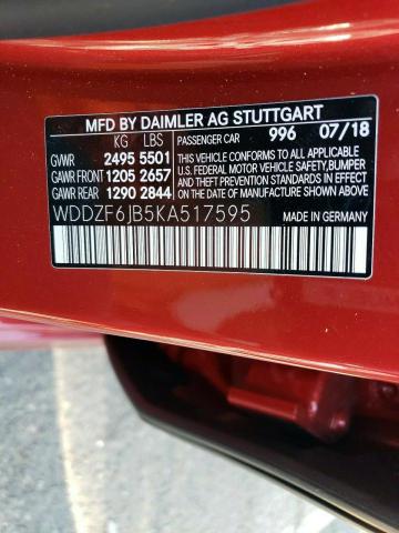 Photo 11 VIN: WDDZF6JB5KA517595 - MERCEDES-BENZ E-CLASS 