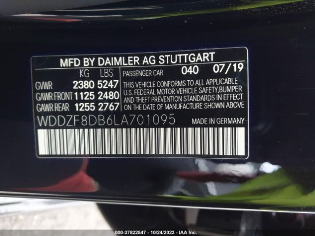 Photo 8 VIN: WDDZF8DB6LA701095 - MERCEDES-BENZ E 350 