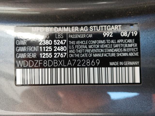 Photo 9 VIN: WDDZF8DBXLA722869 - MERCEDES-BENZ E 350 