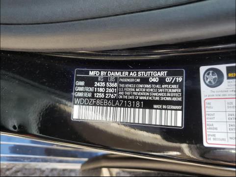 Photo 9 VIN: WDDZF8EB6LA713181 - MERCEDES-BENZ E 350 4MAT 