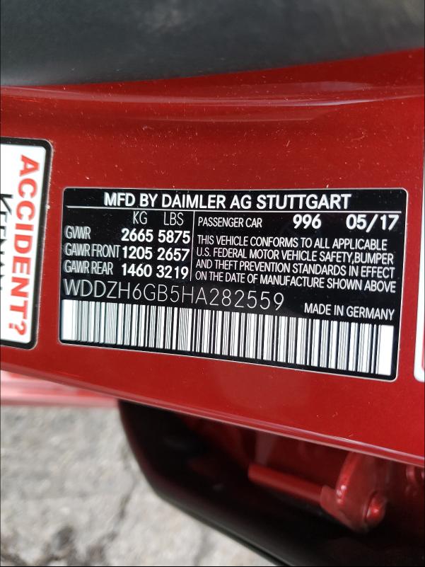 Photo 9 VIN: WDDZH6GB5HA282559 - MERCEDES-BENZ E 400 4MAT 