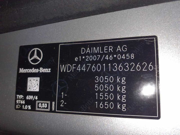 Photo 12 VIN: WDF44760113632626 - MERCEDES-BENZ VITO 114 CDI KOMPAKT 