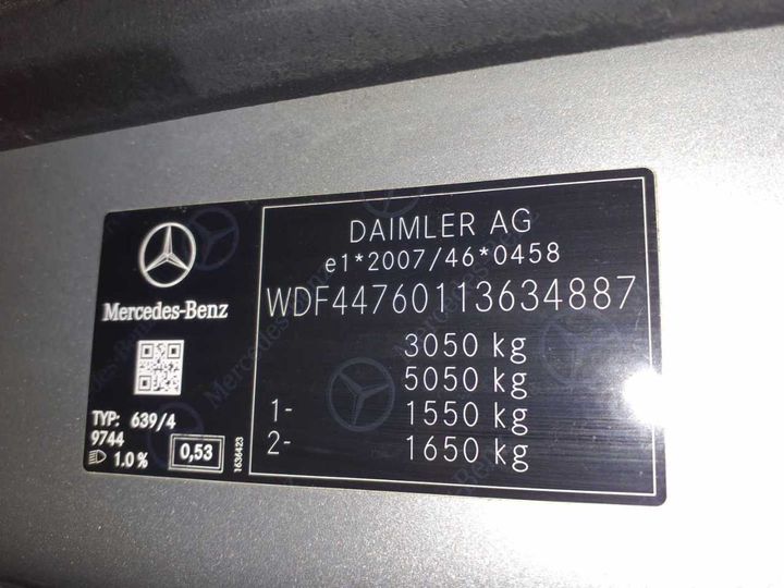 Photo 12 VIN: WDF44760113634887 - MERCEDES-BENZ VITO 114 CDI KOMPAKT 